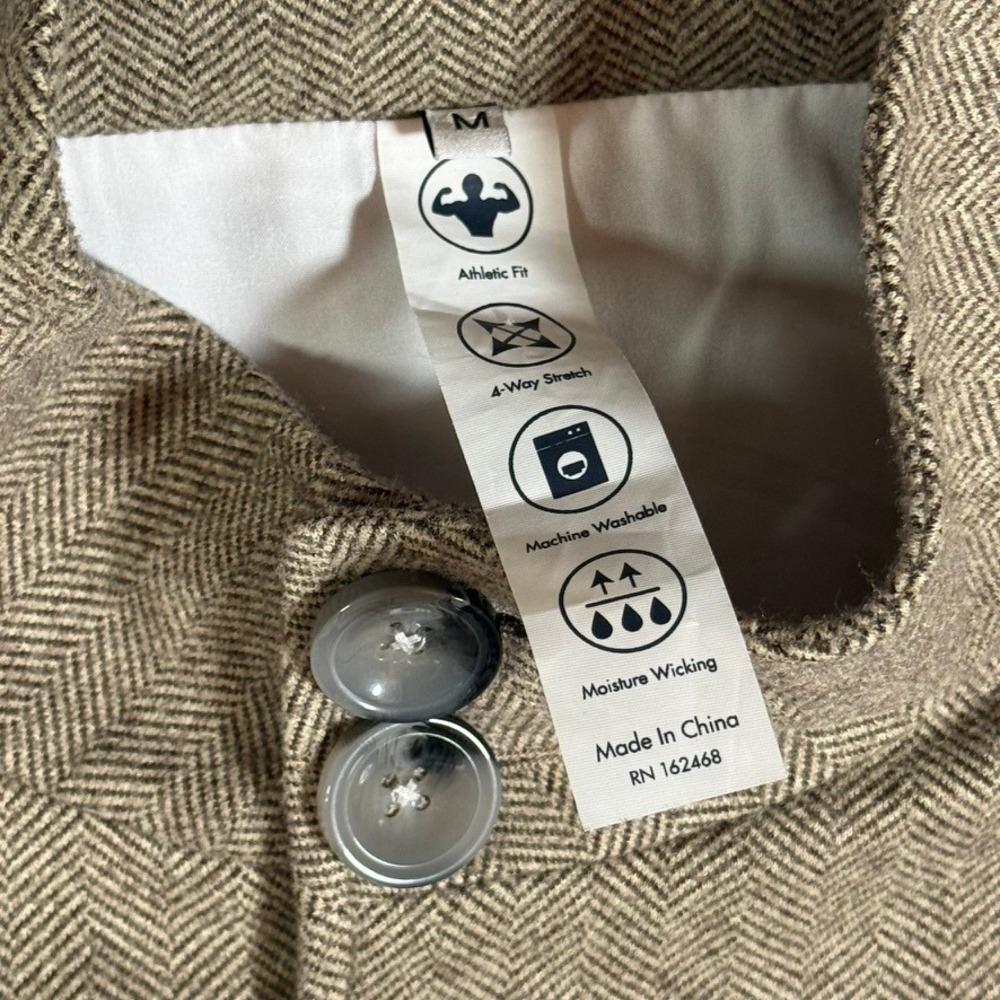 State & Liberty Athletic Fit Herringbone Field Jacket Tan Brown Chore Coat M NEW - Picture 5 of 9